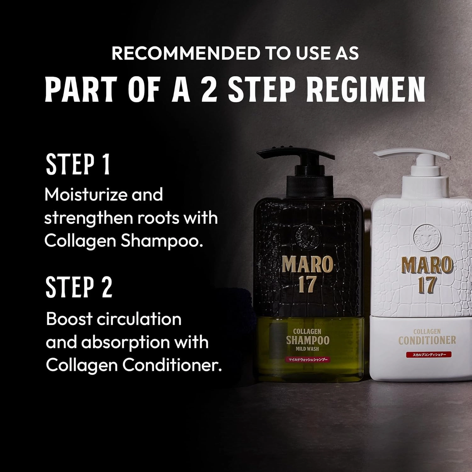 ＭＡＲＯ１７ MARO17 Japan's #1 Collagen Shampoo Mild Wash - Deep Cleansing Anti Danfruff Shampoo for Men - Removes Dandruff, Hydrates Scalp & Stimulates Collagen Production - Soothes Dry, Flaky Scalp